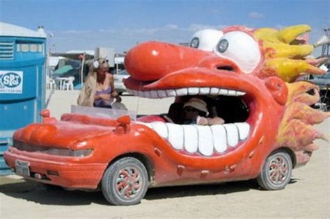 Cool art car | Weird cars, Car humor, Cool cars