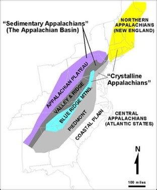 Appalachian Plateau Region Map