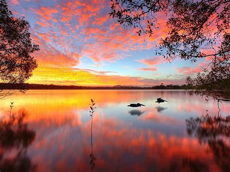 Peaceful View, Sunset, Peaceful, Water, Reflection, View HD wallpaper | Pxfuel