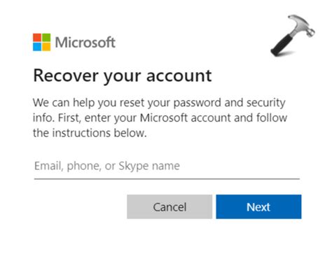 Reset Microsoft account password in Windows 11