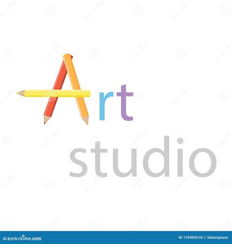 Art Studio Logo Design Element Vector Stock Illustration - Illustration of graphic, painter ...