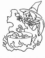 Witch Preparing A Malefic Potion Coloring Pages  Best Place To Color sketch template