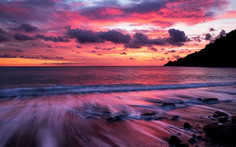 Pink Beach Sunset Wallpaper (72+ images)