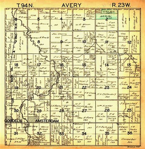 1896/1930 Avery Twp Map