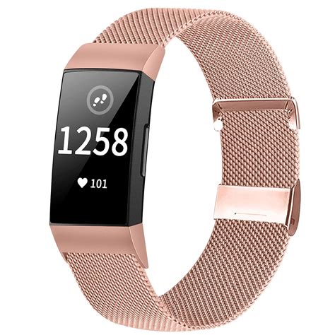 XFYELE Metal Mesh Stainless Steel Watch Band Compatible with Fitbit ...