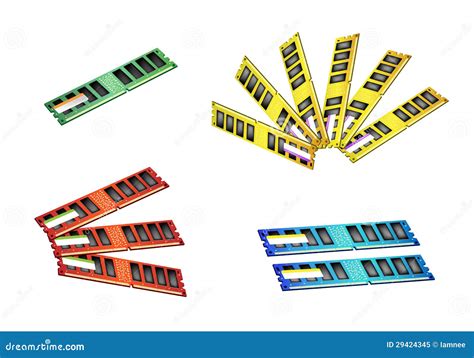 Colorful Illustration Set of Computer RAM Icon Stock Vector - Illustration of business, clip ...