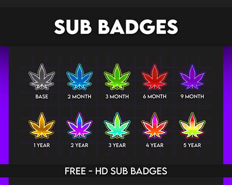 WEED LEAF Sub Badges Designed for Twitch, Discord, Sub, Streamers - Etsy New Zealand