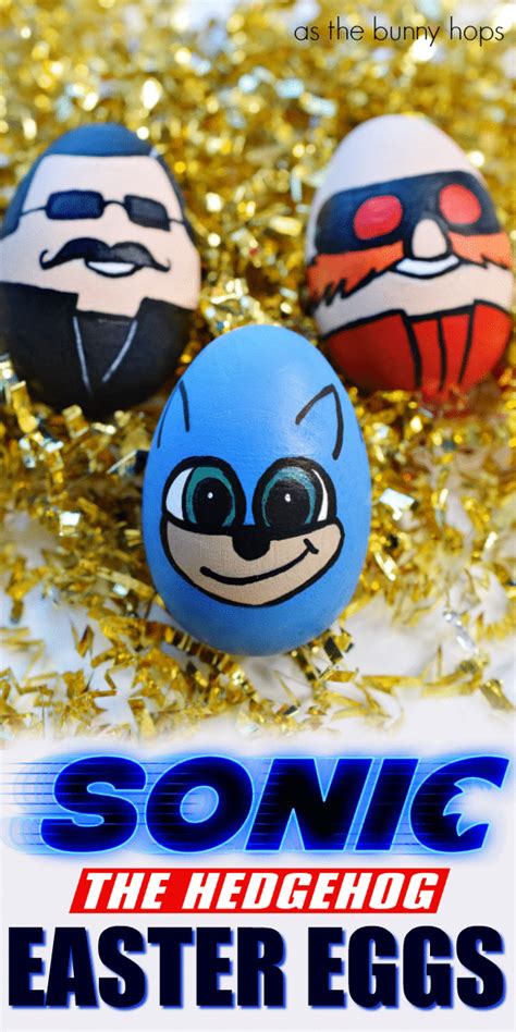 Hand Painted Sonic The Hedgehog Easter Eggs - As The Bunny Hops®