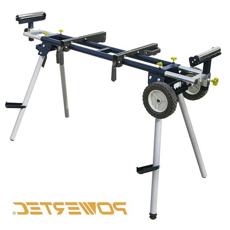 Miter Saw Stand Deluxe with Wheels and 110V