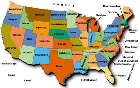 Political Map Of USA - Free Printable Maps