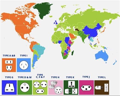 Travelers guide to electrical outlets around the world : r/MapPorn