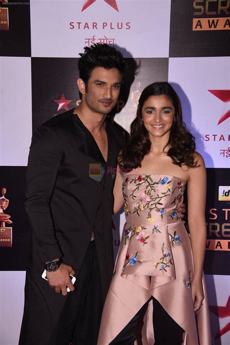 Alia Bhatt, Sushant Singh Rajput at 22nd Star Screen Awards 2016 on 4th ...