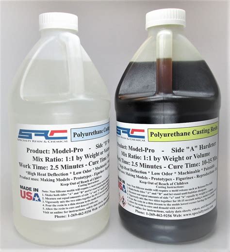 CASTING RESIN Liquid Plastic Polyurethane (1 Gallon Kit) - Resin Craft Molds & Supplies