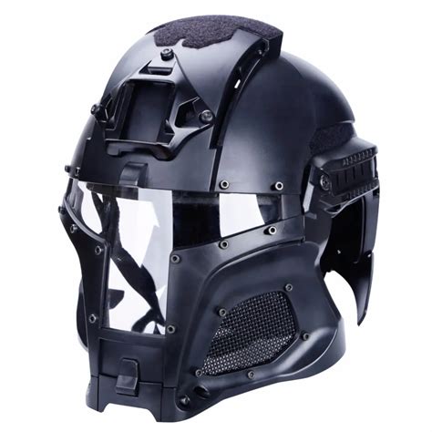 2018 New Tactical Military Ballistic Helmet Mask Hunting SideRail NVG ...