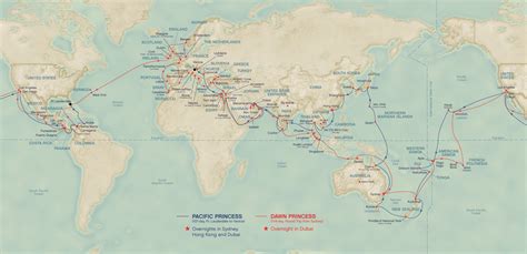 princess world cruise map - It's About Travelling