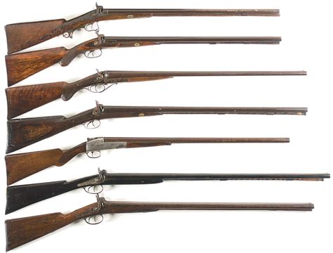 Seven Antique Shotguns