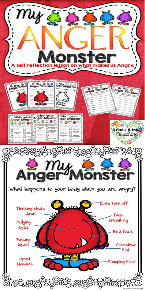 My Anger Monster, an Anger Management activity | Anger management activities, Anger coping ...