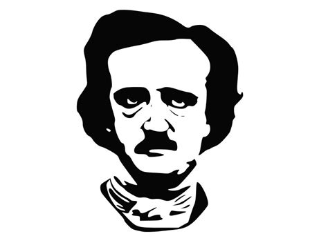 EDGAR ALLAN POE SILHOUETTE face Vinyl Decal hi quality CHOOSE SIZE COLOR