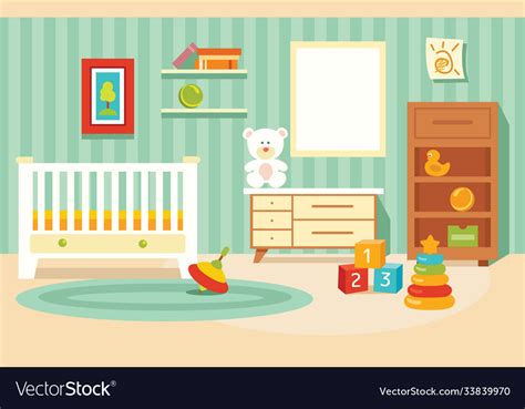 Kids Room Cartoon Images - Free Vector Kids Room Modern Interior ...