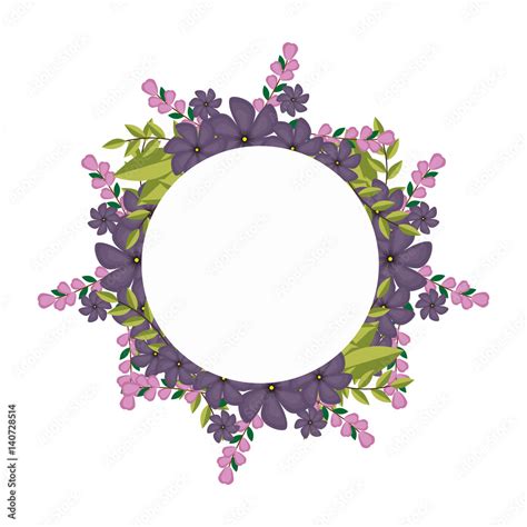 cute floral frame decorative vector illustration design Stock Vector | Adobe Stock