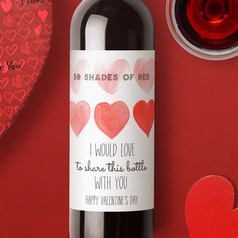 Personalized Valentine's Day Wine Label