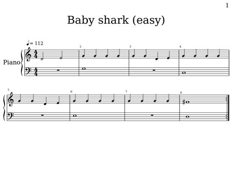 baby shark notes | Flute sheet music, Baby shark piano letters, Sheet music notes