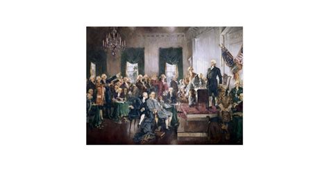 Founding Fathers Signing the US Constitution Postcard | Zazzle