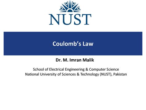 SOLUTION: Coulomb's law lecture - Studypool