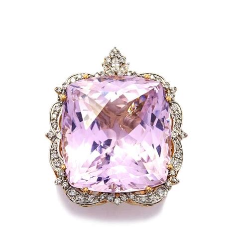 76.23ct Mawi Kunzite and Diamond 18k Gold Pendant | Gemporia | Gold pendant, 18k gold, Kunzite