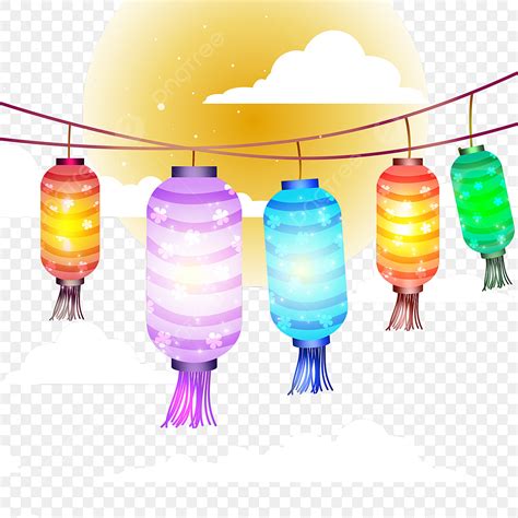 Tet Trung Thu PNG Picture, Tet Trung Thu Lanterns Hanging In The Sky, Tet Trung Thu, Lantern ...