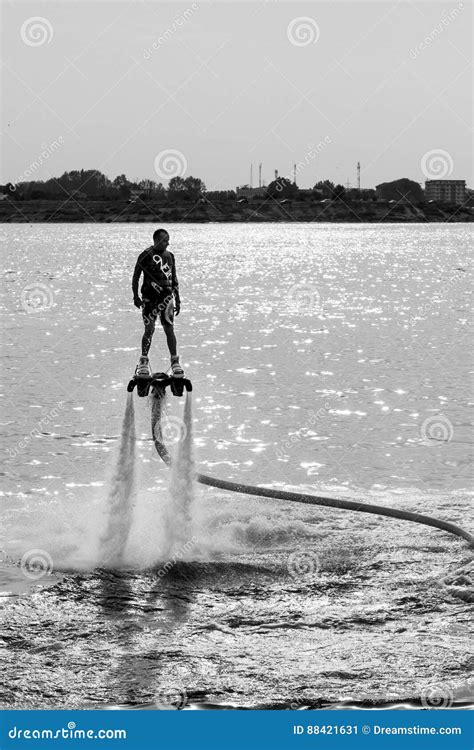 Flyboard and Ski Jet Performing Stunts Editorial Photo - Image of ...