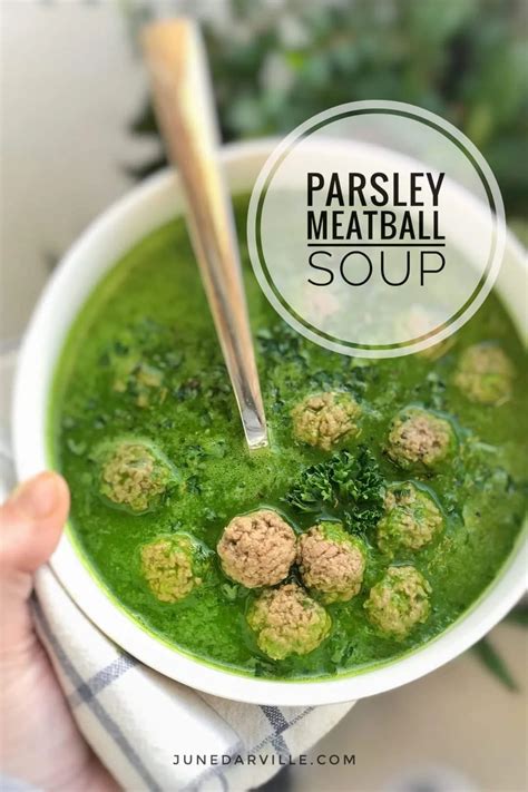 Easy Parsley Soup with Meatballs | Simple. Tasty. Good.