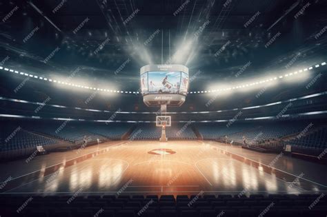 Premium AI Image | Professional Basketball arena AI Generated