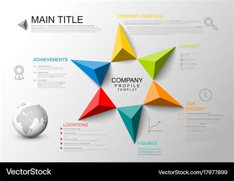 Company overview template Royalty Free Vector Image