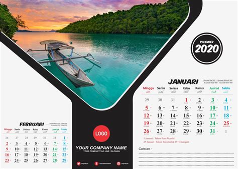 Tren Gaya 60+ Kalender Duduk 2020 Cdr