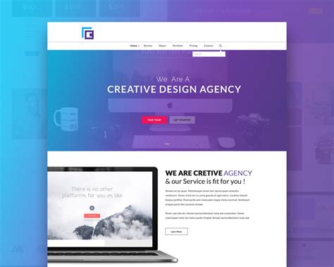 Creative Agency Website Template Free PSD – Download PSD