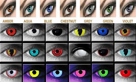 Cute or spooky Halloween contact lenses and make up ideas