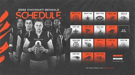 Cincinnati Bengals Schedule 2022 - Athlon Sports