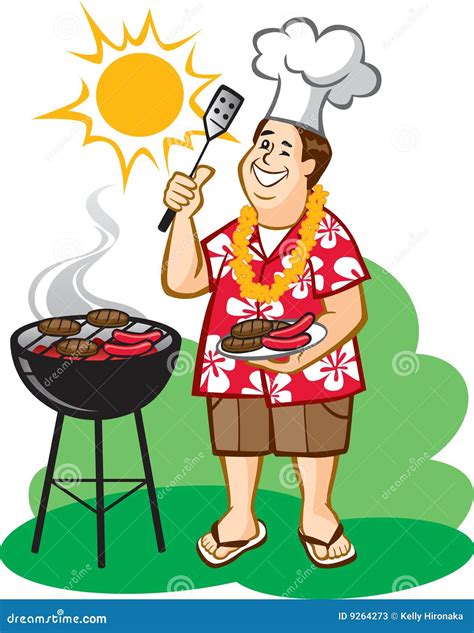 Dad's Barbecue (BBQ) stock vector. Image of cheerful, summer - 9264273