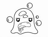 Printable Cute Slime Monster Coloring Page Tumblr Pages  sketch template