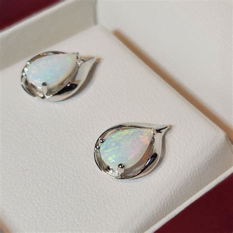 Silver Opal Earrings