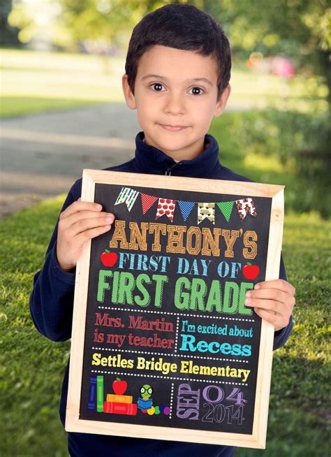 First Day Of School Sign, First Day Of Kindergarten Sign, First Day Of ...