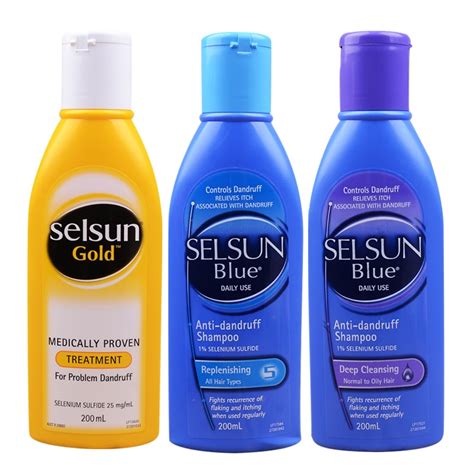 Selsun Blue Dandruff Medicated Shampoo Treatment Anti Dandruff Seborrheic dermatitis Shampoo ...