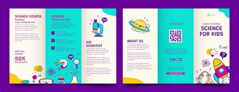 Free Vector | Hand drawn science brochure template