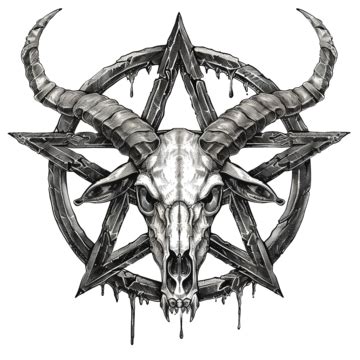 Occult Esoteric Pentagram Sign With Goat Skull, Occult, Pentagram ...