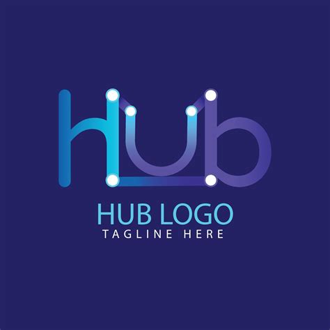 hub logo design template vector 14304181 Vector Art at Vecteezy