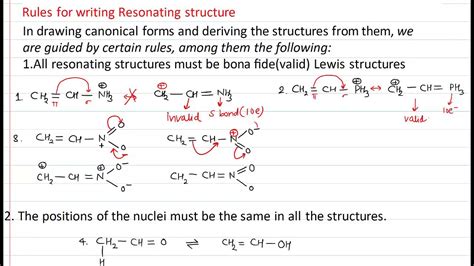 Rules for writing resonating structure (resonance ) 2.3 - YouTube