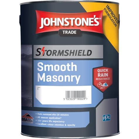 Johnstone's Trade Stormshield Smooth Masonry Paint - Colour Match – Decorating Centre Online