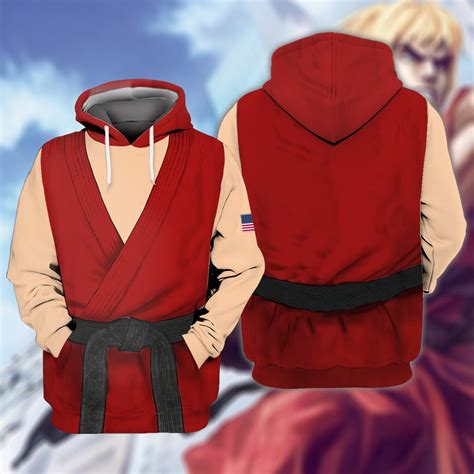 Costume Street Fighter Ken, Ken Street Fighter Cosplay 3D Hoodie sold ...