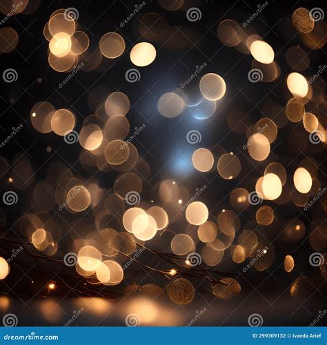 Bokeh Lights Background Christmas Wallpaper Stock Photo - Image of snow, black: 299309132